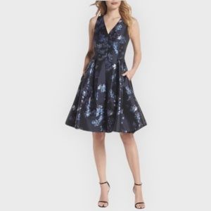 Eliza J Blue Floral Dress